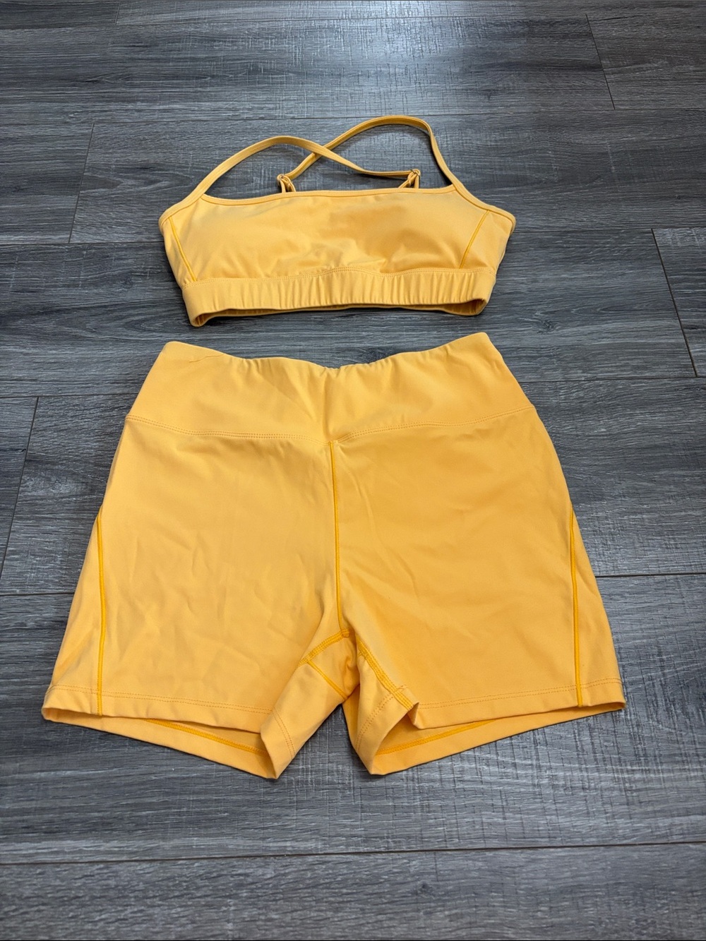 orange workout set
